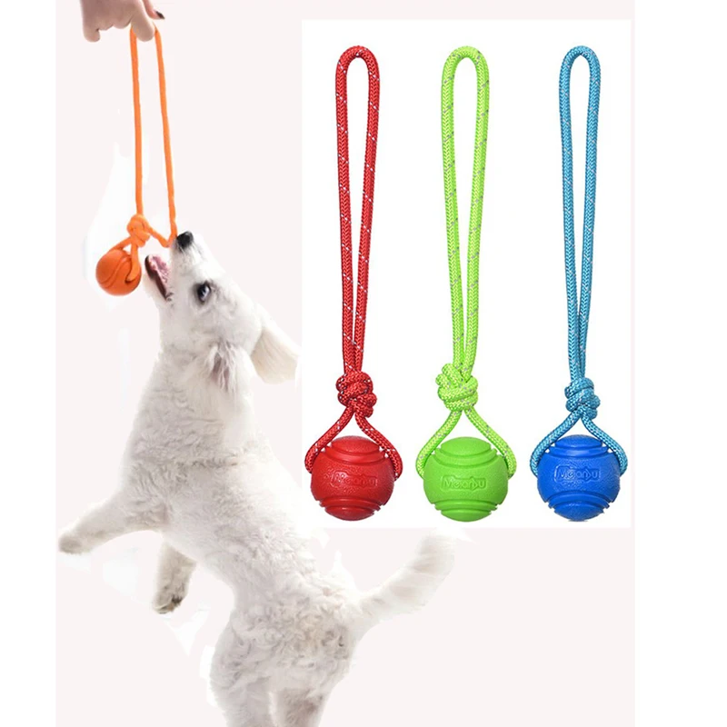Indestructible Dog Chew Toy - 코튼 로프 공 장난감 개 훈련