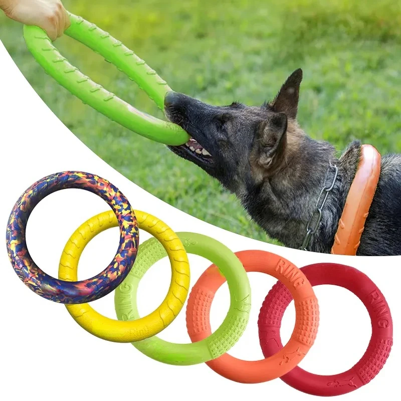 Indestructible Dog Chew Toy - 애완 동물 플라잉 디스크 EVA 개