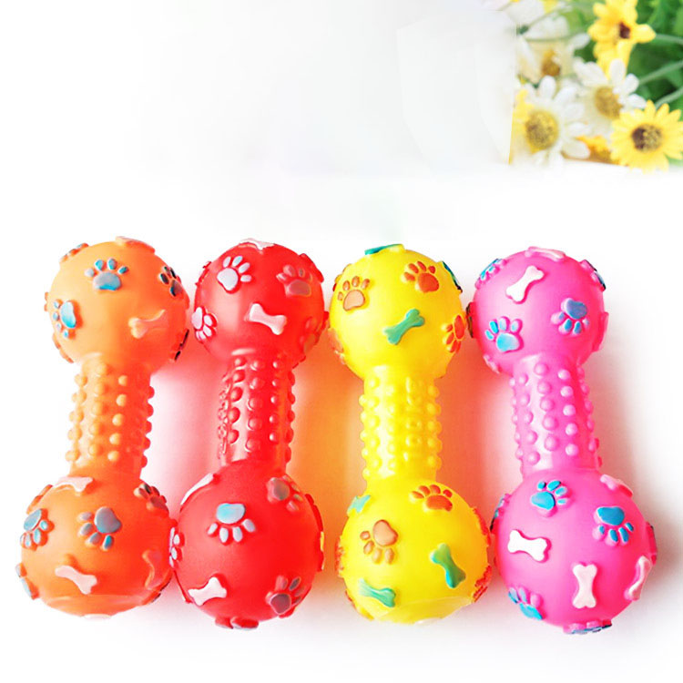 Teeth Cleaning Dog Chew Bone - 새로운 애완견 삑삑이 장난감 - 강아지와