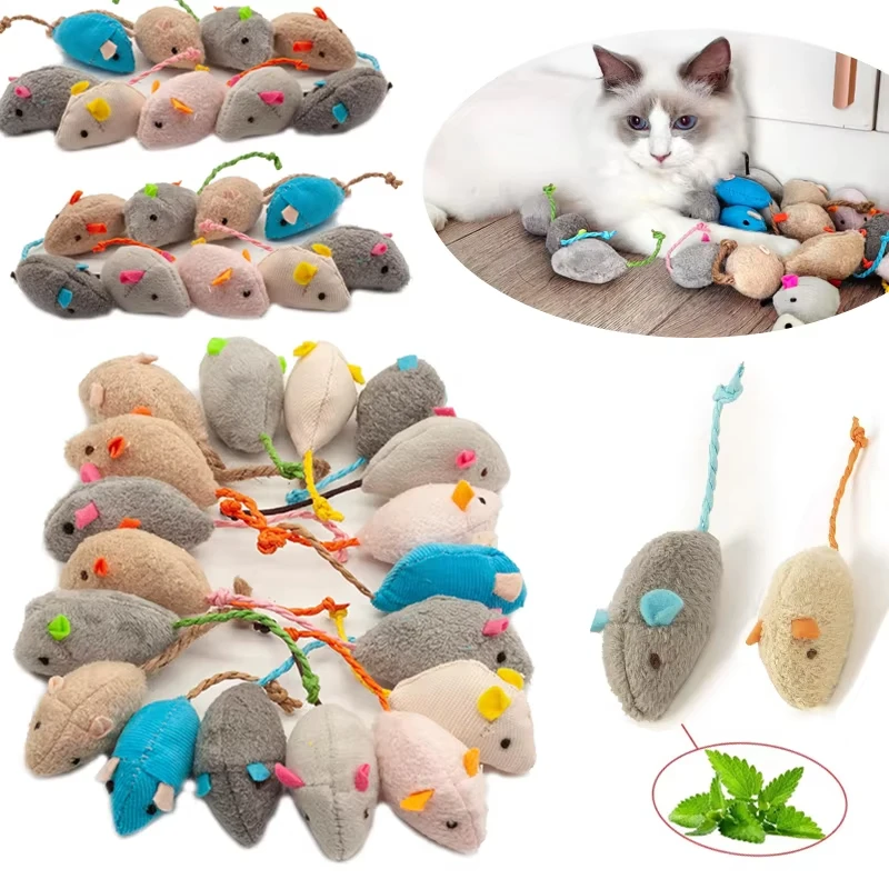5개 세트의 딸랑이 고양이 장난감, 고양이 캣닢이 미리 - Catnip Interactive Plush Mouse 리뷰 및 가격
