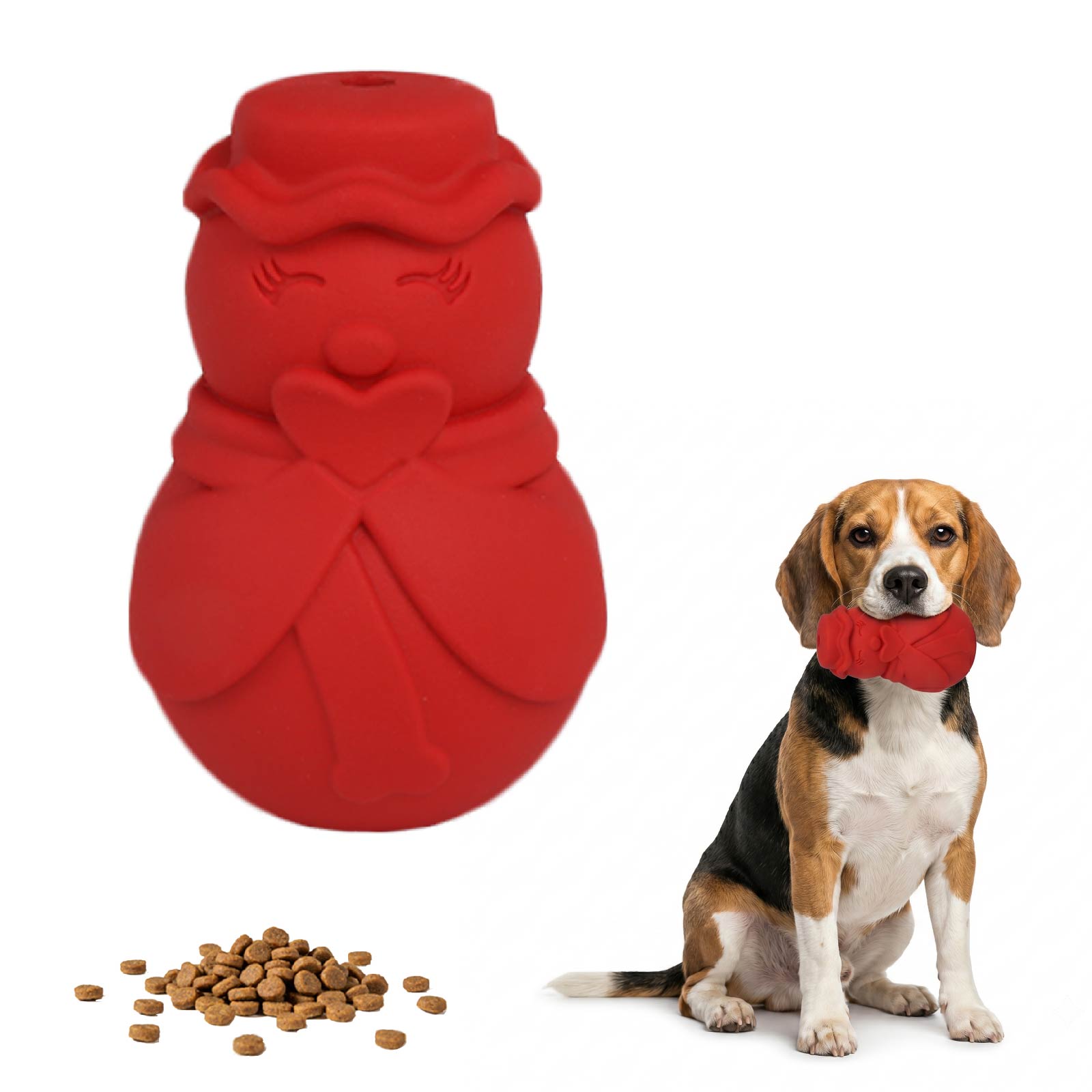 눈사람 모양 강아지 퍼즐 장난감, 간식을 넣어주는 인터 - Rubber Treat Dispensing Dog Toy 리뷰 및 가격