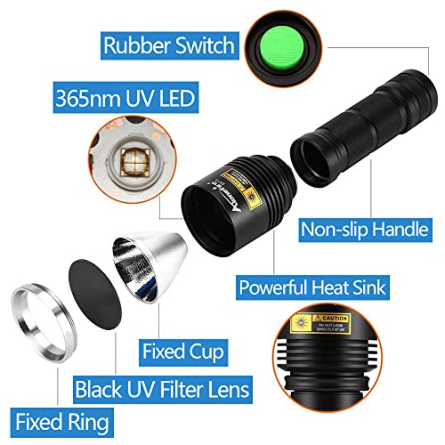 SV13 15W 365nm UV 손전등 충전식 자외선  - Pet Beds 리뷰 및 가격